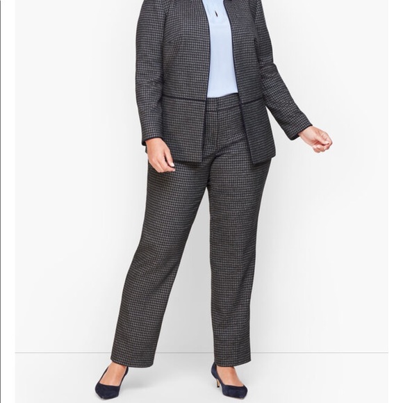Plus size tweed houndstooth straight leg pants size: 18Wp - Picture 3 of 3